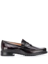Tod's Black Loafers With Penny Bar In Black