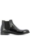 ALBERTO FASCIANI BLACK LEATHER ANKLE BOOTS,WINDY510NERO