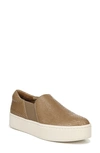 Vince Warren Slip-on Platform Snakeskin-embossed Leather Sneakers In Tan