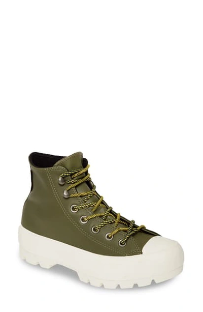 Converse Chuck Taylor All Star High Top Gore-tex Waterproof Sneaker Boot In Field Surplus/ Vivid Sulfur