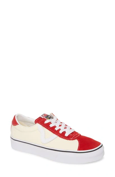 Vans Sport Low Top Sneaker In Racing Red/ Classic White