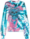 AMIRI SKULL LOGO PRINT TIE-DYE SWEATSHIRT