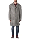 LANVIN LANVIN SINGLE BREASTED CHECK PATTERN COAT