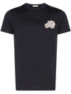 Moncler T-shirt Mit Logo-patch In 773 Navy