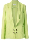 Olympiah Bryone Plunge Blazer In Green