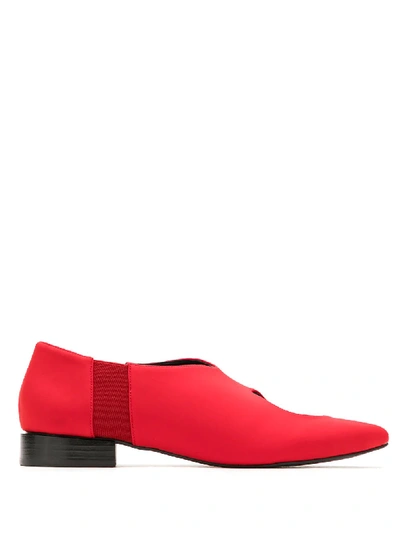 Gloria Coelho Leather Panelled Boots In Red