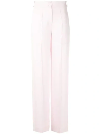 Gloria Coelho Panelled Wide Leg Trousers In Pink