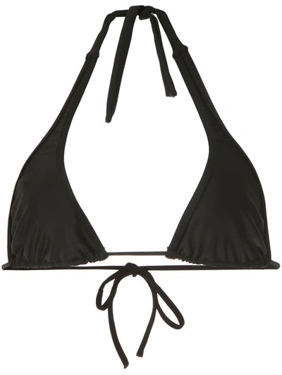 Gloria Coelho Triangle Bikini Top In Black