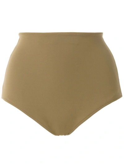 Gloria Coelho High Waist Bikini Bottom In Neutrals