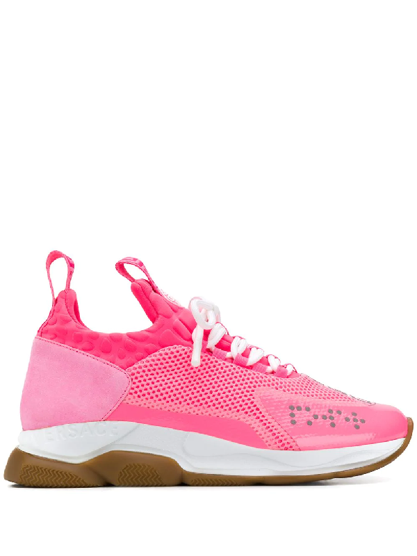 Versace Chain Reaction Sneakers In Pink | ModeSens