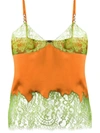 VERSACE LACE-TRIMMED CAMI TOP