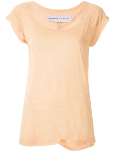 Gloria Coelho Cut Out Details T-shirt In Orange