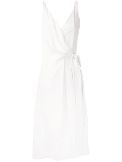 Gloria Coelho Wrap Midi Dress In White