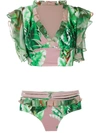 AMIR SLAMA PRINTED CROP TOP BIKINI SET