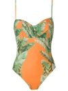 AMIR SLAMA FLORAL PRINT SWIMSUIT