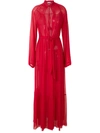 Amir Slama Silk Maxi Dress In Red
