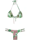 AMIR SLAMA PRINTED TRIANGLE BIKINI SET