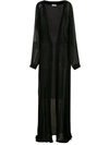 Amir Slama Silk Kaftan In Black