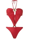 AMIR SLAMA CUT OUT HALTERNECK SWIMSUIT