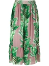 AMIR SLAMA PRINTED RUFFLE SKIRT