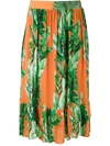 AMIR SLAMA PRINTED RUFFLE SKIRT