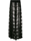 Amir Slama Lace Wide Leg Trousers In Black
