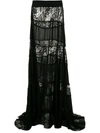 Amir Slama Lace Panels Maxi Skirt In Black
