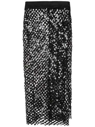 Amir Slama Sequinned Skirt In Black