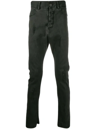 10sei0otto Distressed Dropped Crotch Jeans In Black