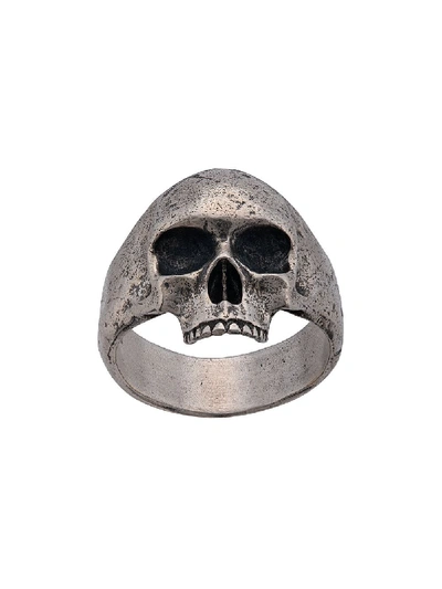John Varvatos Skull Ring In Silver