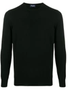 Drumohr Cashmere Crew-neck Jumper In Black