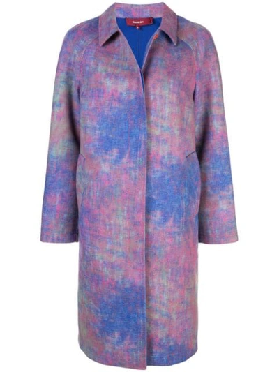 Sies Marjan Ripley Multicolor Wool Blend Coat In Purple