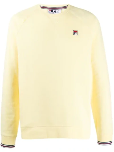 Fila Striped Trim Sweatshirt In Yellow