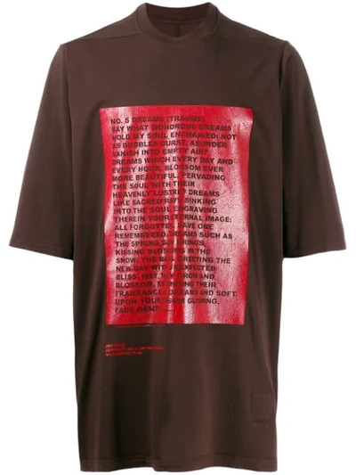 RICK OWENS DRKSHDW POEM PRINT T 