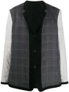 Ann Demeulemeester Mixed Pattern Panelled Jacket In Black