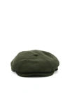 BORSALINO ARMY GREEN WOOL AND CASHMERE FELT FLAP CAP