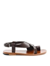 BOTTEGA VENETA RING TOE FLAT SANDALS