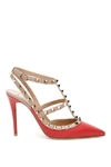 VALENTINO GARAVANI VALENTINO GARAVANI ROCKSTUD CONTRAST STRAP PUMPS