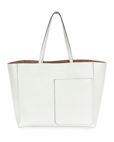 Valextra Borsa Shopping Tote Bag In Off White