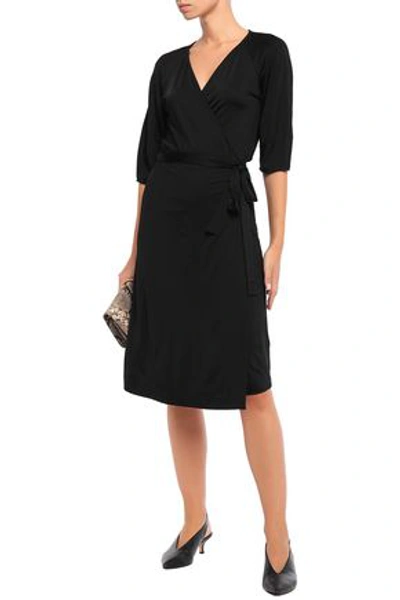 Filippa K Stretch-jersey Wrap Dress In Black | ModeSens