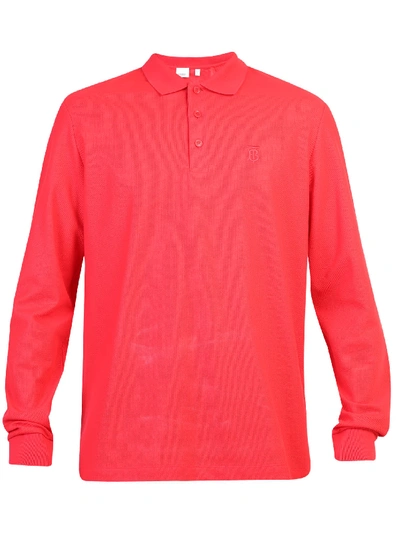 Burberry Branded Polo In Red