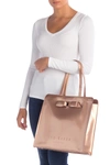 Ted Baker Large Almacon Bow Detail Icon Tote In Rosegold