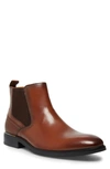 Steve Madden Afinity Chelsea Boot In Cognac Leather