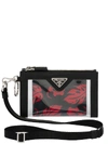 Prada Saffiano Trick Cardholder In 黑色