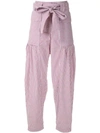 ANDREA BOGOSIAN STRIPED RELAXED FIT TROUSERS