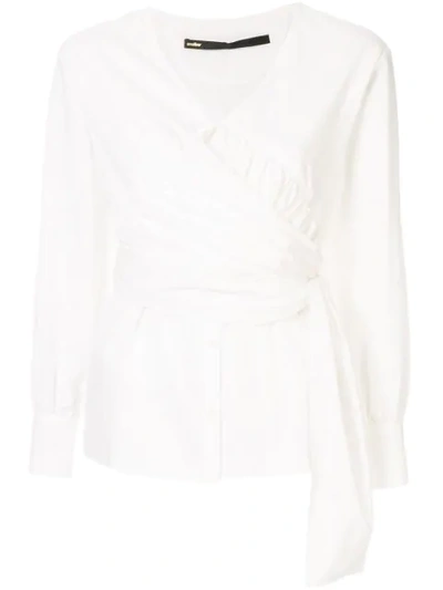 Muller Of Yoshiokubo Ruched Design Blouse In White