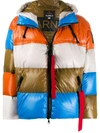 Peuterey Hooded Padded Jacket In Orange