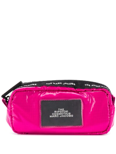 Marc Jacobs The Ripstop Logo Cosmetic Pouch In 粉色