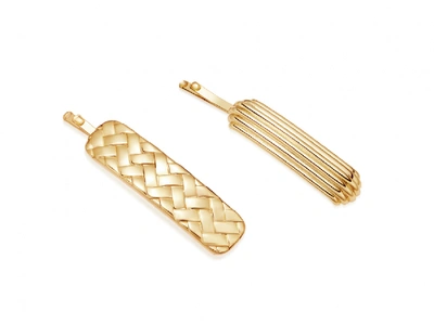 Missoma Gold Texture Twins Hair Slide Set