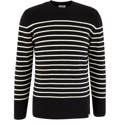 Norse Projects Verner Striped Jumper In Black